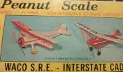 Sterling Waco And Interstate Peanut Scale Rubber Power Balsa Model airplane Kits