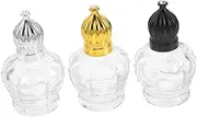 Ipetboom Roller Bottles Set of Ml Empty Perfume Bottles for Essential Oils Decorative Glass Gold Black Silver Caps