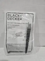 Black & Decker BDCR20 Reciprocating Saw Manual & Extra Blade Only as shown