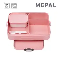 在飛比找momo購物網優惠-【MEPAL】分隔方形餐盒 L-粉