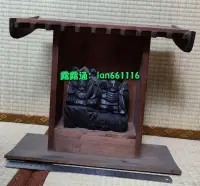 在飛比找露天拍賣優惠-大黑天 惠比壽 日本寺廟古董工藝品 神龕 木雕