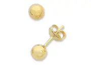5mm 9kt Yellow Gold Round Ball Stud Earrings