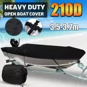 3.5-3.7m Waterproof Heavy Duty 210D Open Boat Cover Trailerable Fishing Runabout
