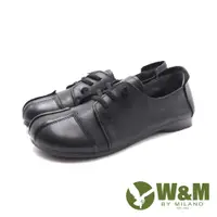 在飛比找蝦皮商城優惠-W&M(女)親膚柔軟羊皮休閒鞋 女鞋－黑色(另有刷棕色)