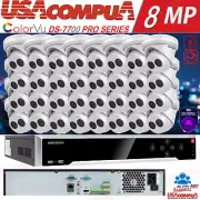 HIKVISION 32CH 4K SECURITY CAMERA SYSTEM TURRET COLORVU 6MP W/Audio & HDD
