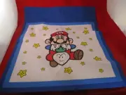 Super Mario Bros. 2 Nintendo NES Era Fabric Cloth Sheet Handkerchief Like Square