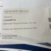 Newport Brass Aylesbury 3-2404BP/15 Pol Nickel Shower Trim Set
