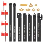 7 X Lathe Turning Tool Holder Carbide Inserts Set Wrench Boring Bar Indexable
