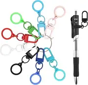 PEUTIER 8pcs Mini Vibrant and Playful Pen Clip with Lobster Clasp, Multi-Color Badge Pen Holder for Lanyard, Pencil, Badge Reel Accessories