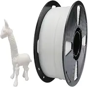 72D Flexible Hard TPU Filament White 1.75mm 1KG 3D Printer Filament High Hardness High Toughness TPU Filament White FDM Printer Tough 3D Printing Materials Comparable to Nylon Filament CC3D