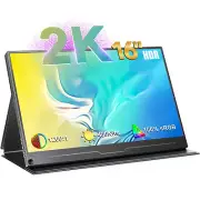 2K Portable Monitor 16" 2560*1600 16:10 Gaming Screen Laptop Monitor 400Nits
