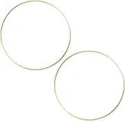 FUNOMOCYA 2Pcs Golden Iron Ring Wind Chimes DIY Accessory for Home Decor Garden Garland Loop for Crafting Wreaths and Dream Catchers