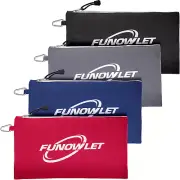 Canvas Zipper Utility Tool Bag - 4 Pack Heavy Duty Metal Zippers Tool Pouch with