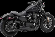 Cobra 3.5in Black El Diablo Full Exhaust for Iron 883 09-13