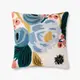 美國 LOLOI X RIFLE PAPER 枕套/ 復古花卉刺繡/ 55.9x55.9 CM/ 白底