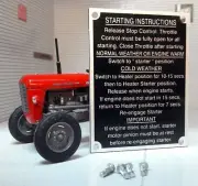 Massey Ferguson MF65 65 Tractor Starting Instructions Plate & Rivets