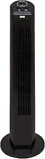 Zuvo 30" Oscillating Tower Fan, 3 Speed Setting Bladeless Portable Fan with 120 Minutes Timer, Quiet Operation Space-Saving fan for Home Living room and office (Black)