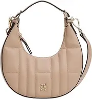 [Tommy Hilfiger] Women's Crossbody Bag Feminine Moon Rounded, Beige (Coastal Taupe), One Size, Coastal Taupe, Einheitsgröße