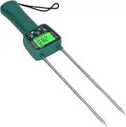 TMXKOOK LCD Backlit Display Hay Moisture Meter for Agriculture, Grain Moisture Test Meter, Wheat Water Content Analyzer, Multifunctional Probe Type Humidity Tester