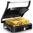 Aigostar Panini Press Grill 4 Slice 1200W Sandwich Maker with Non-Stick Plate...