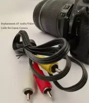 Canon Genuine AVC-DC400ST Stereo AV Cable USB Type Mini-B to 3 x RCA Male
