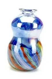 M Design Art Glass Rainbow Millefiori Vase V291-LW16 [Kitchen]