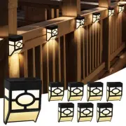 Solar Lights Outdoor Waterproof, 2 Modes Decorative LED Solar Fence Lights, D...