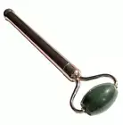 5.75 Inch Genuine Natural Nephrite Jade Facial Roller w/ Stainless Steel Handle