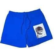 Supervsn Studios Spaceman Water Shorts Blue NWT