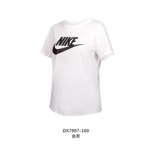 NIKE 女短袖T恤-純棉 休閒 上衣 白黑 (9.2折)