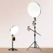 LED Full Screen Ring Light Phone Holder Tripod Stand Kit For Photography Game