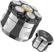 [Hatteker] Blad Head Shavers for Men Magnetic Electric Razor for Bald Men IPX6 Waterproof Wet Dry Mens Trimmer Cordless Rotary Shaver Razor Kit with LED Display