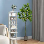 Costway80cm/120cm/160cm Artificial Lemon Tree Fake Lemon Plant with Lemon Fruits-160cm