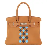 在飛比找PChome24h購物優惠-HERMES BIRKIN 30CM Swift 牛皮菱格柏