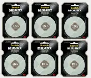 6 ~ Scotch INDOOR White MOUNTING TAPE Double-Sided Holds 10 lbs 1" x 50" L 214H