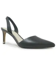 Kenneth Cole New York Womens Riley Leather Slingback Pump Stiletto Heels Black 6