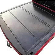 ALCYBD Prevent Dust and Water Aluminum Four Fold Truck Bed Cover Lid Pickup Hard Type Tonneau Cover Compatible for Toyota Tacoma 6.2'' Bed Tundra 6.5'' Bed(Electric Lock)