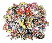 Powerpuff Girls Cartoon Themed Set of 36 Assorted Stickers Decal Set