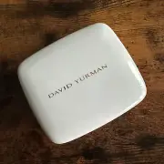 NEW David Yurman Ceramic Jewelry Valet Tray White Tan Suede RARE - FREE SHIPPING