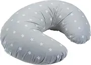 Cuddles Collection Nursing Pillow Breast feeding Support 4 in 1 Pillow (White Stars on Grey)