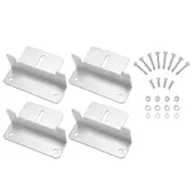 MOBI 4PCS Solar Panel Z Brackets Aluminum Mounting Set For Flat Curved Roof