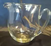 Hand Made Clear Glass Water Pitcher With Spout Heavy