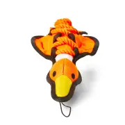 Multipet Cross Ropes Duck Orange Dog Toy