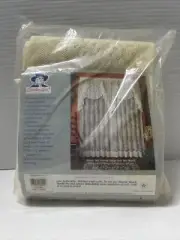 Vintage Quaker Lace Vienna window panel 57”x84 Ivory