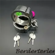 Stainless Steel Metal Handcuffs Hand Cuffs Harness Restraints Locked Kit