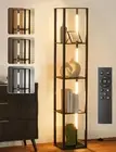 LED Floor Lamp with Shelve Modern Corner Shelf with Light LED Floor Lamp with