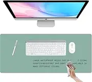 Dry Erase Desk Mat, Waterproof Desk Pad, Erasable Writing White Board for Making Plans, Non-Slip Large Desktop Protector for Office, Home, School 31"x13"(Green)