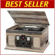 Versatile 6-in-1 Music Center: Bluetooth, CD & Cassette with Rotary Tuner