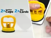 2X Suction Cup + 2X Cards For Macbook Pro iMac iPhone iPad Tablet LCD Glass Tool