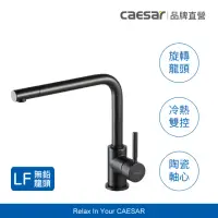 在飛比找momo購物網優惠-【CAESAR 凱撒衛浴】無鉛 L 型立式廚房龍頭 K023